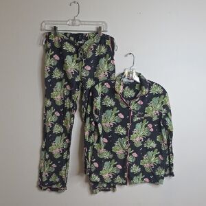 Mahogany Cactus Pajama Set Size Small, WESTERN COWGIRL PJS